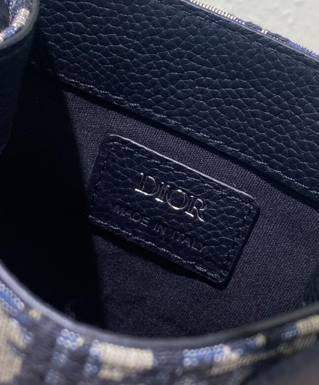 Christian Dior Safari North-South Mini Tote Bag Dark Blue